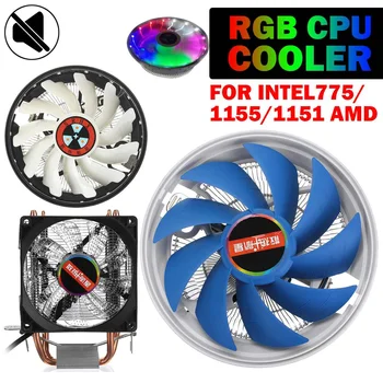 

CPU Cooler Radiator rgb Led Heat Sink AMD Intel Silent 3Pin PC CPU Cooling Cooler Fan for Intel775/1155/1151 amd downforce