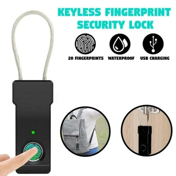 

Padlock | Smart Fingerprint Biometric Doorlock For Door Box Bag Waterproof New