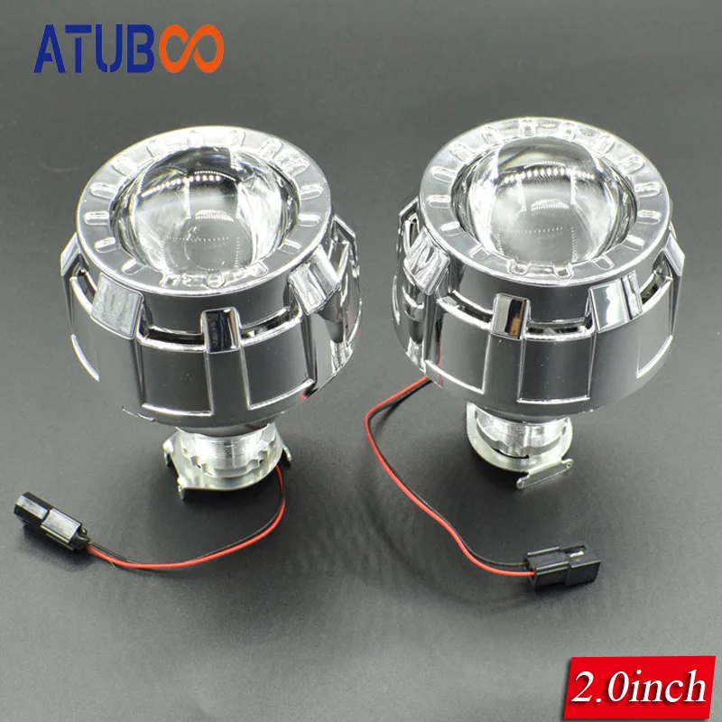 Линзы для фар 2 0 H1 HID Bi-xenon H4 H7 проектор металлические линзы мини-гатлинговый