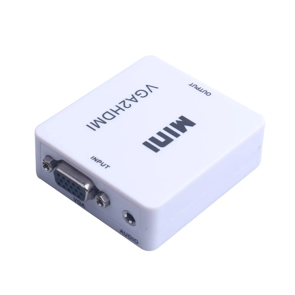 Elistooop 1080P мини преобразователь из VGA в HDMI адаптер аудио VGA2HDMI видео коробка адаптер для ноутбука ПК HDTV проектор