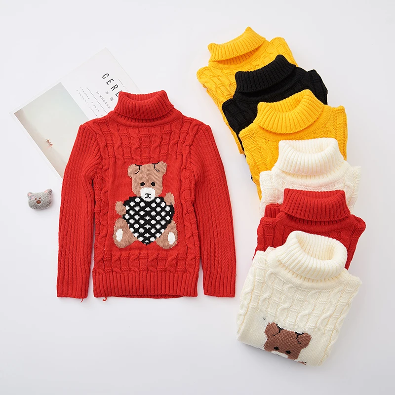 Новинка года; сезон осень-зима; Милые ярко-красные свитера с вышивкой для девочек; два цвета