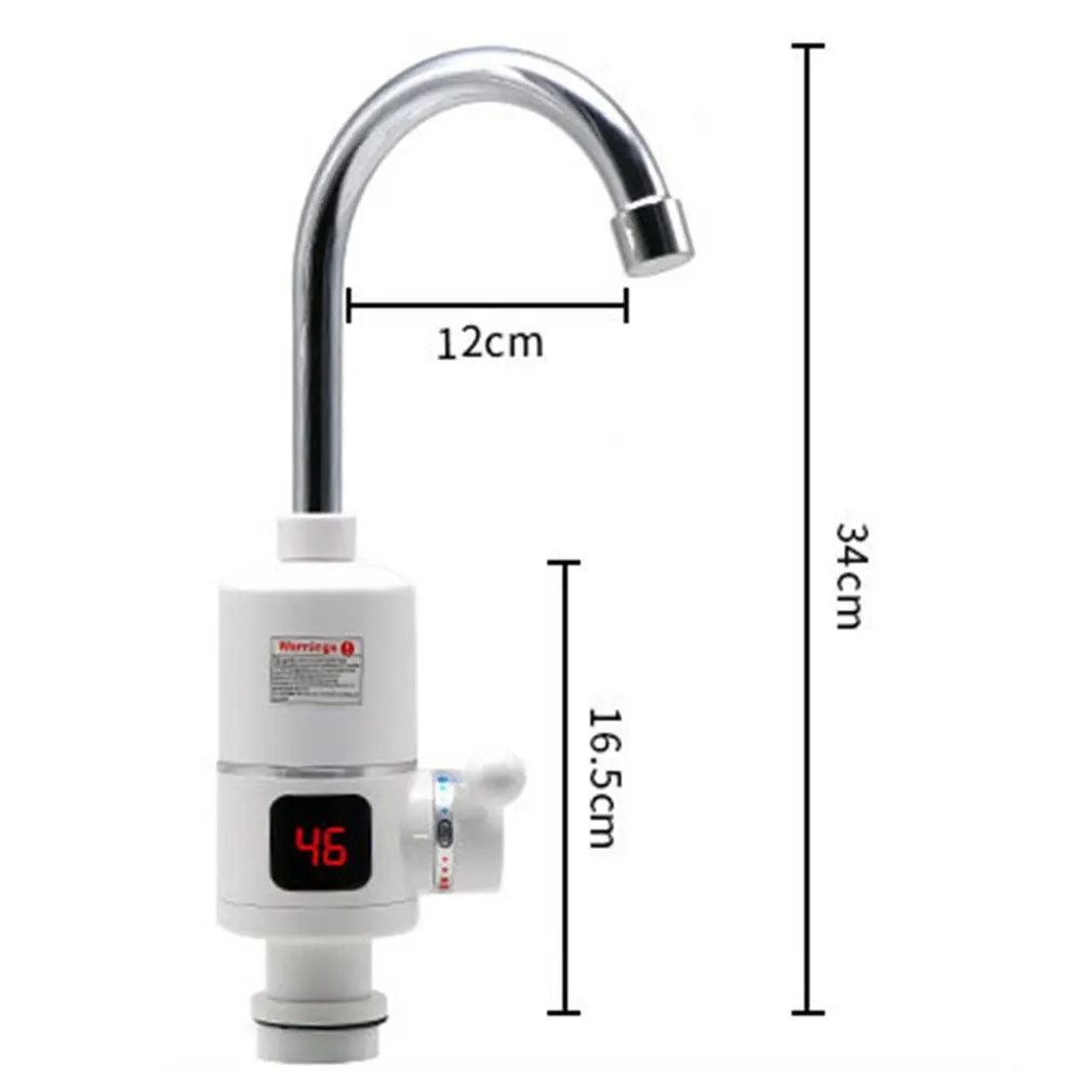 電気蛇口 即熱式 無取付 電気インスタント給湯器蛇口 LED温度表示 アンビエントライト インスタント給湯器 温度ディスプレイ バスルーム キッチン用  【お買得！】