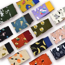 Новинка, Харадзюку, Хлопковые женские носки, милые, мягкие, новинка, каваи, забавная пицца, авокадо, единорог, носок с фламинго, подарок для девочек