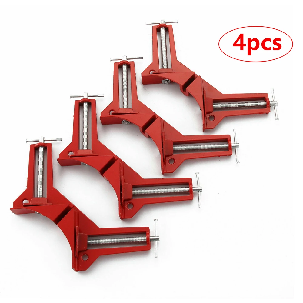 

4pcs Multifunction 90 Degree Right Angle Clip Picture Frame 100MM Corner Clamp for Woodworking Tool Mitre Clamps Corner Holder