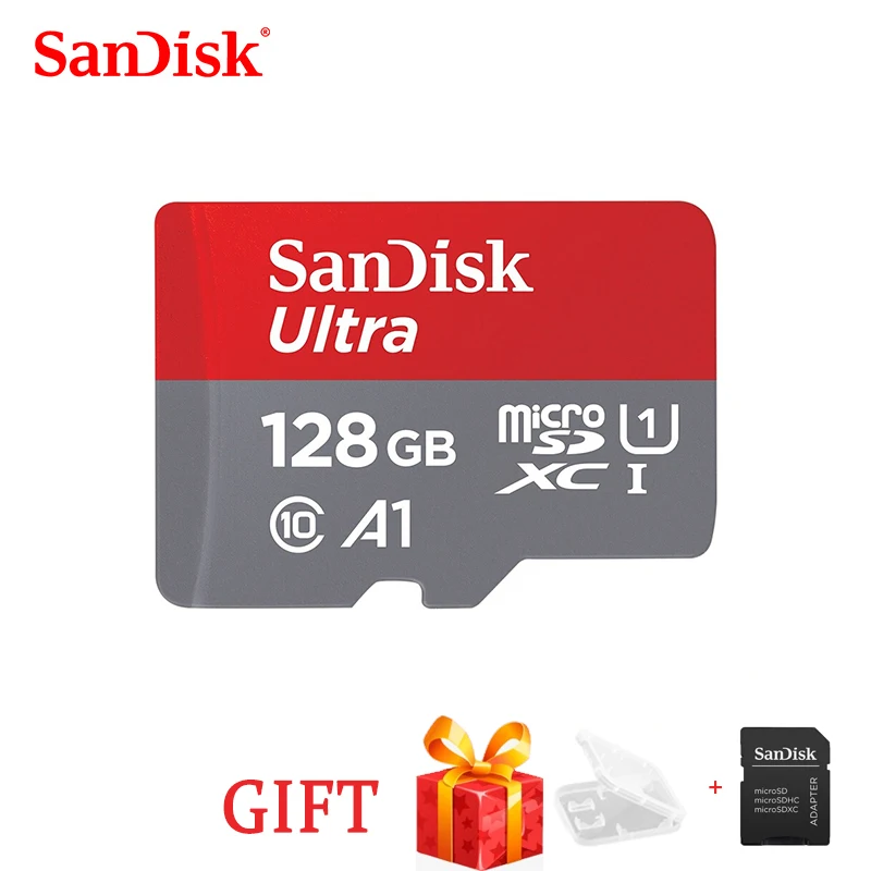 Карта памяти SanDisk A1SDSQUNC, 16 ГБ, 32 ГБ, 64 ГБ, 128 ГБ, Micro sd карта, класс 10, UHS-1, флеш-карта, карта памяти Microsd, TF/sd карта