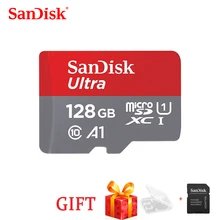 SanDisk100 %-tarjeta de memoria Micro sd Clase 10, adaptador de 16GB, 32gb, 64GB, 128GB, UHS-1T flash, TF/SD