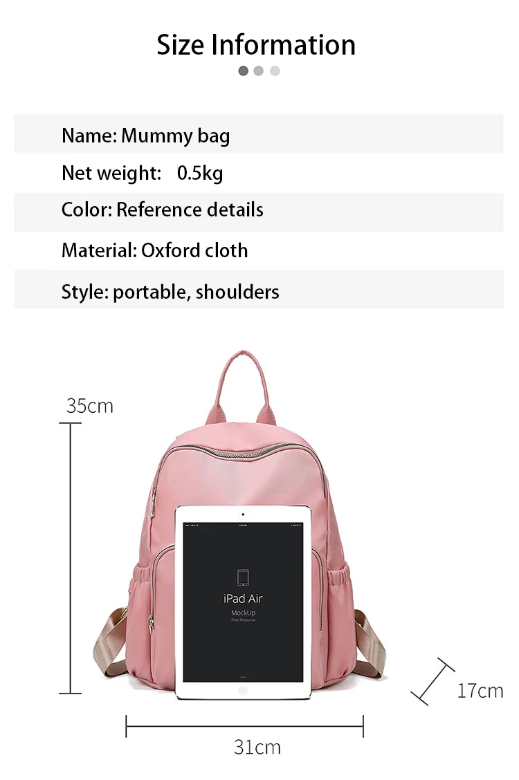 Новая мода ткань Оксфорд многофункциональный мумия мешок высокой емкости плеча рюкзак Открытый путешествия леди Водонепроницаемый пеленки ребенка