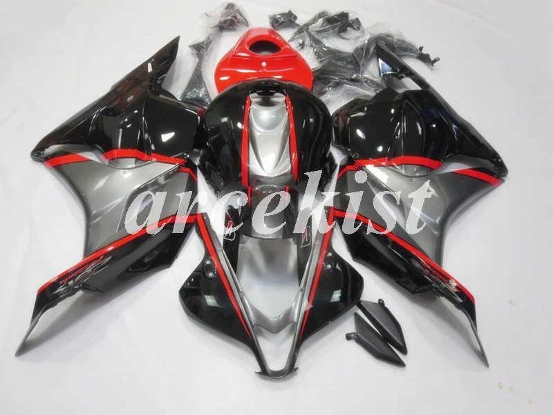 4 подарки литья под давлением ABS Полный обтекатели Подходит для HONDA CBR600RR F5 2009 2010 2011 2012 09 10 11 12 набор кузова серый черный