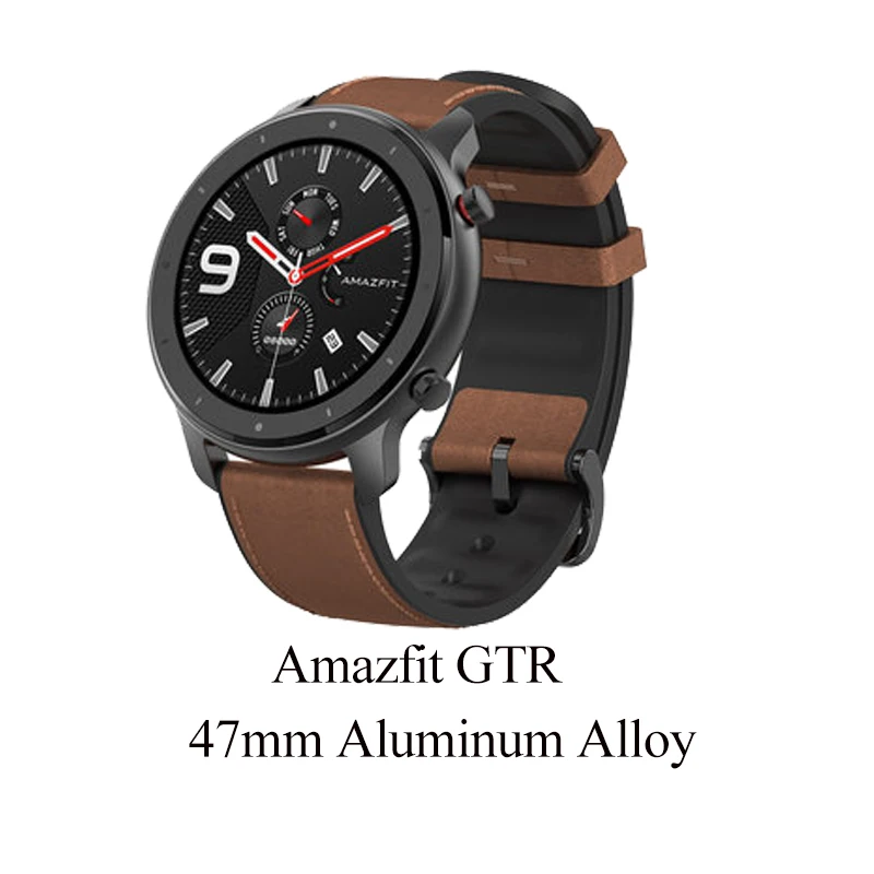 Глобальная версия Amazfit GTR 47 мм 42 мм Смарт часы умные часы Xiaomi Huami Smartwatch 12 спортивных режимов 5ATM водонепроницаемый gps 24 дня батарея AMOLE - Цвет: 47mm Aluminum Alloy