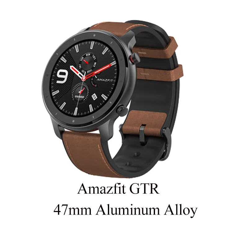 47mm Aluminum Alloy Глобальная версия Amazfit GTR 47 мм 42 мм Смарт часы умные часы Xiaomi Huami Smartwatch 12 спортивных режимов 5ATM водонепроницаемый gps 24 дня батарея AMOLE - Цвет: 47mm Aluminum Alloy