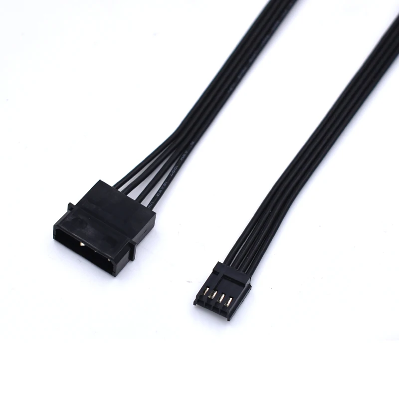 10cm/20cm Molex 4 Pin To 3.5 Floppy Drive FDD Internal Power Adaptor Cable black