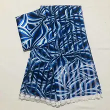 Высокое качество органза Цифровая печатная восковая дизайнерская африканская атласная ткань органза узор атласная ткань для вечернего платья lisa01