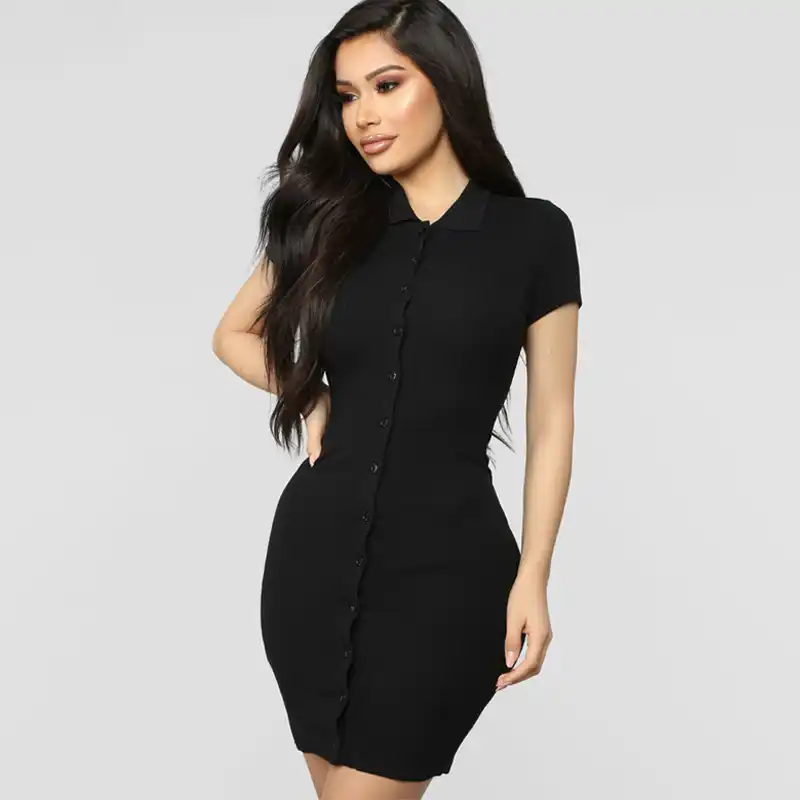 black knit dress short sleeve