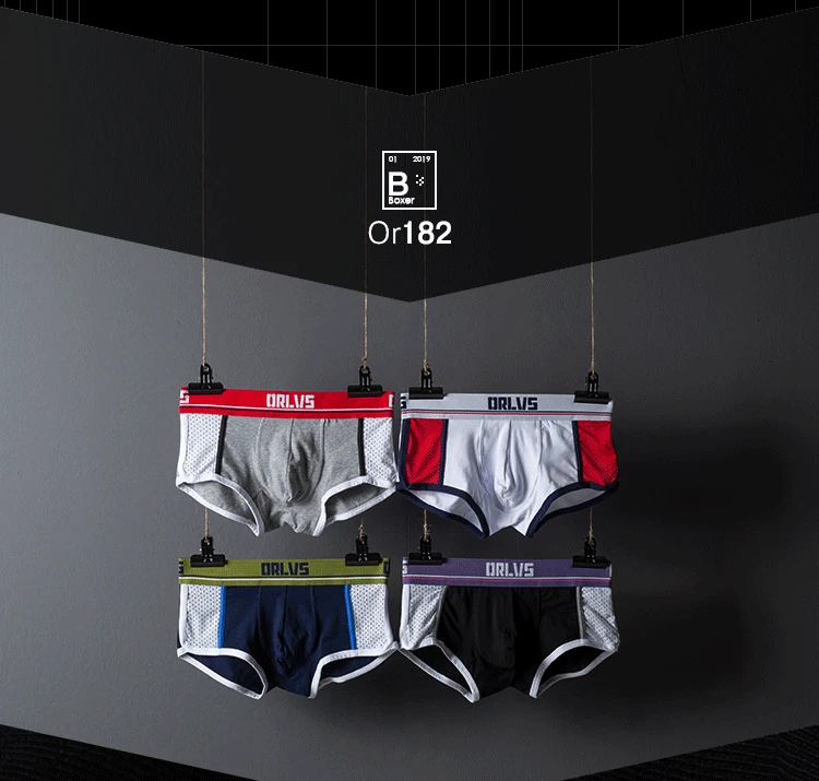 ORLVS Брендовое Мужское нижнее белье мужчины боксеры cueca tanga дышащие Ropa Interior Hombre мужские боксеры шорты calzoncillo мужские трусы