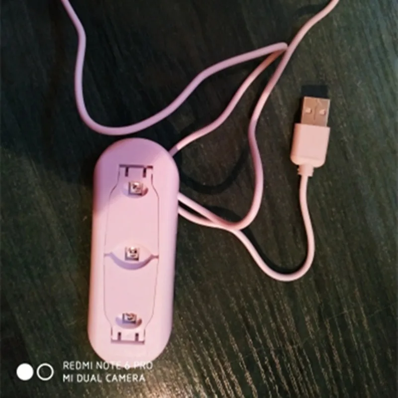 6 Вт белая УФ светодиодная лампа для сушки ногтей портативный микро USB кабель для домашнего использования для ногтей УФ-гель сушилка лака машина 3 светодиодный S лампа Инструмент для дизайна ногтей