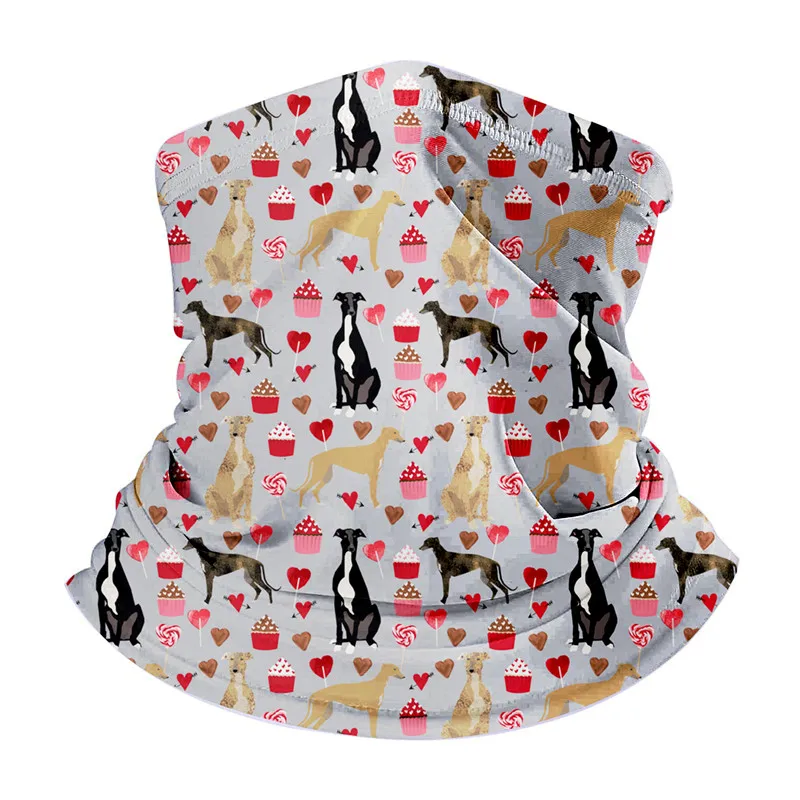 

Cycling Mask Dog Pattern Headband Magic Neck Scarf Outdoor Sports Half Face Snood Scarf Mask Women Bandanas Face Mask Scarf