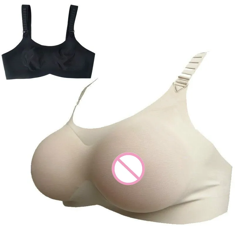 

Fake Hot Pocket Bra Silicone Breast Forms Boobs Triangle Breasts Suit For Crossdresser Transvestite Drag Queen Postoperative