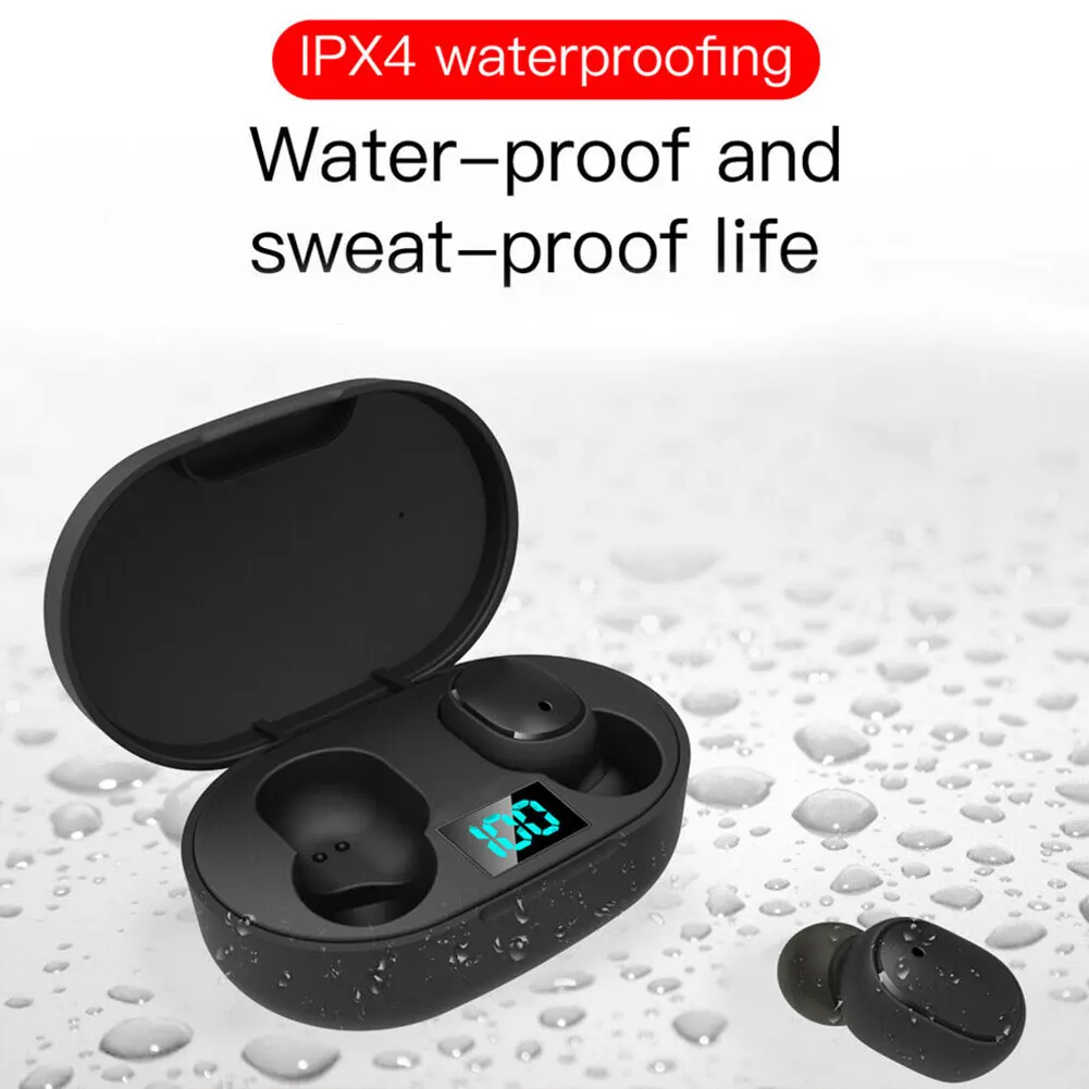 Battery Box Stereo Sound LED Display In Ear Digital HIFI Automatic TWS Mini Wireless Bluetooth Earphones With Microphone Sport