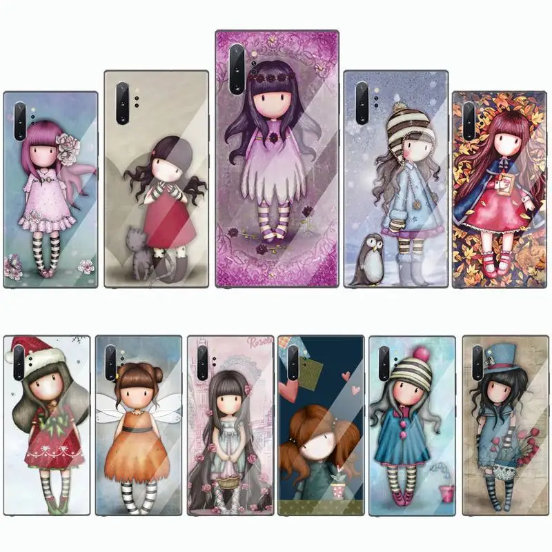 

Cartoon Lovely girl Santoro Gorjuss cute Phone Case Tempered glass For Samsung S6 S7 edge S8 S9 S10 e plus note8 9 10 pro