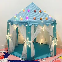 Детская шестиугольная палатка принцесса ультра большой замок игровой дом в помещении и на открытом воздухе детский дом игрушка дом подарок на день рождения