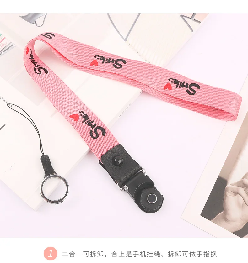 Ленточный Ремешок Универсальный чехол для телефона deconctable-in-Lanyard Печатный широкий-тело Висячие шеи длинные аксессуары тросы