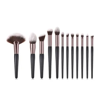 

12PCS Makeup Brushes set Fan Flame Concealer Eye Use Micro Brushes Beauty Cosmetic Tools Lot Pinceaux Maquillage T12048
