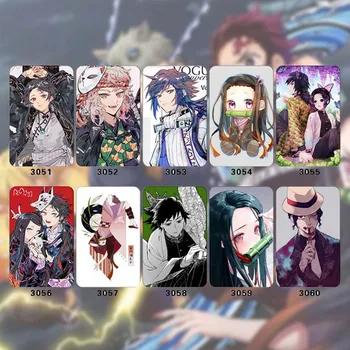 

10pcs One Set Demon Slayer Kimetsu No Yaiba Anime Manga Card Paster IC Card Stickers