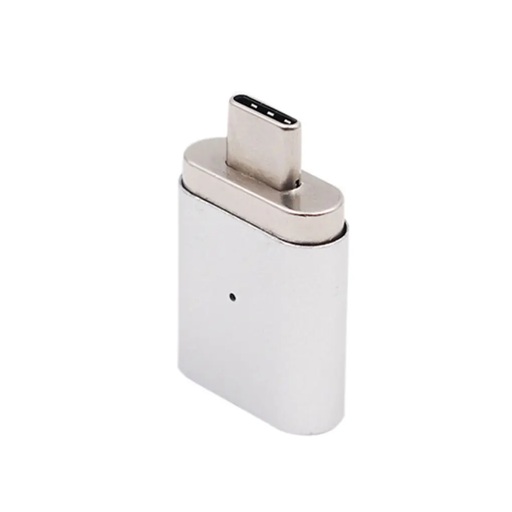Silver Type-c Magnetic Charging Plug Laptop Notebook Computer Fast Charging Converter Compatible For Macbook - Цвет: Silver