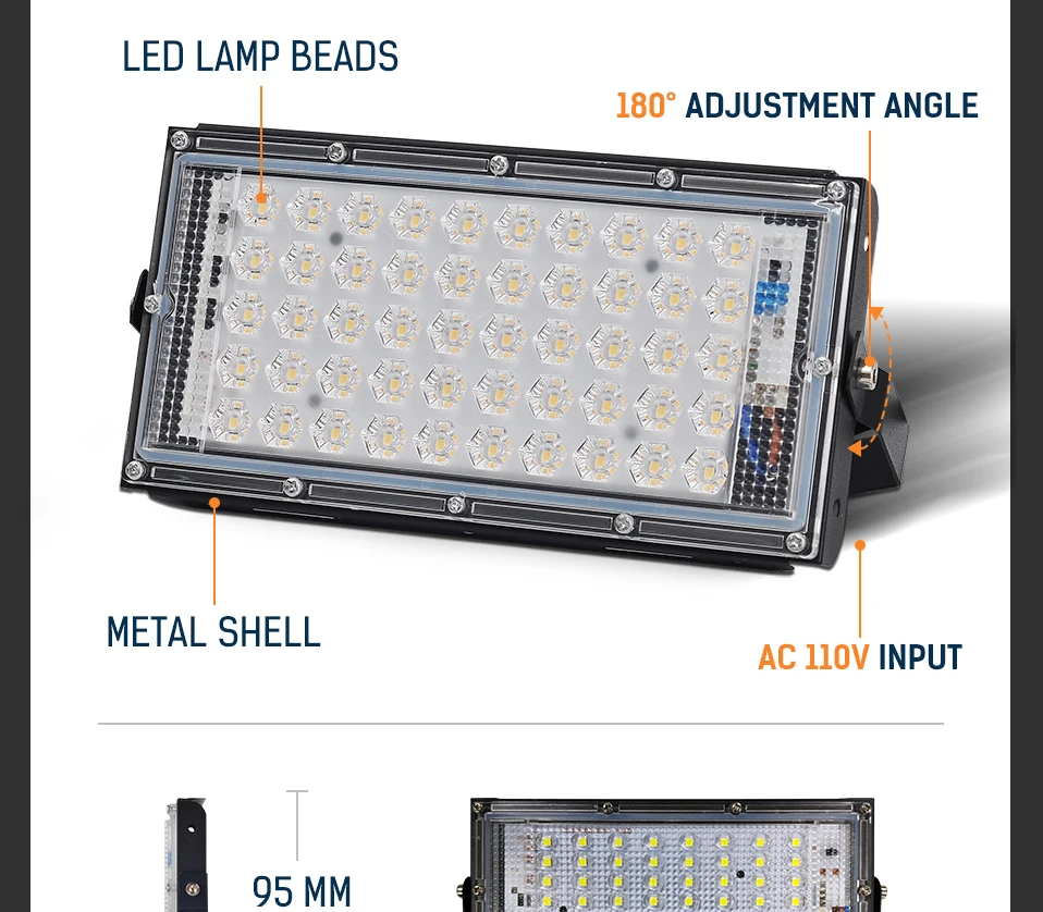 DINGDIAN Светодиодный прожектор AC110V 30 Вт/50 Вт Открытый водонепроницаемый IP65 Точечный светильник Xtra яркий садовый прожектор светильник светодиодный садовый светильник