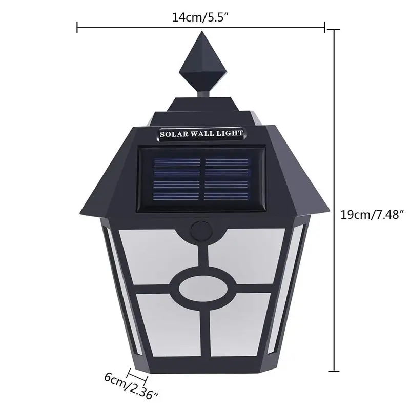 Солнечный светильник s для стены, крыльца, сада, забора, дорожки, дорожки; солнечные открытый патио палубные Дворовые лампы, светильник с датчиком автоматического включения/выключения B