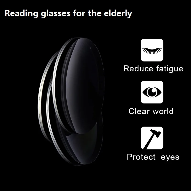 MR8 Super Tough Reading Glasses Presbyopia Lens 1.56 1.61 1.67 Anti-Blue Clear HD Optical Prescription Lenses Parents Eyeglasses