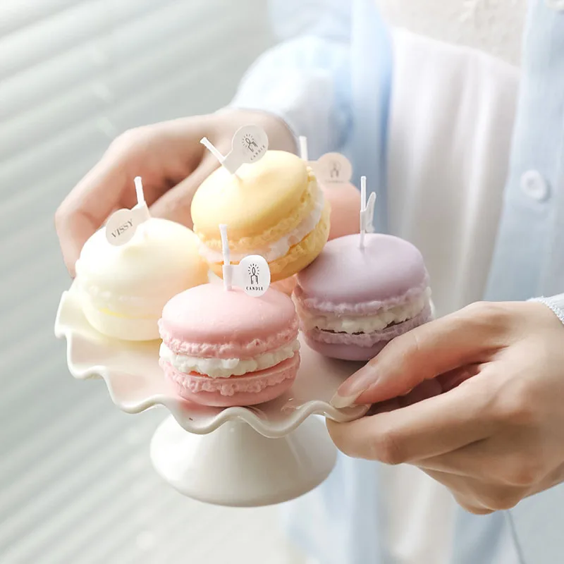 Handmade Lovely Macarone Candle Scented Candles Aromatherapy Wedding Home Decoration INS Shooting Props | Дом и сад