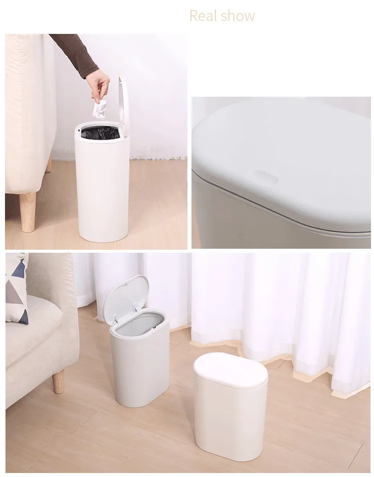 Mrosaa пластиковый узкий тип кухонный мусорный бак Туалет пресс тип мусорное ведро ванная корзина мусорное ведро