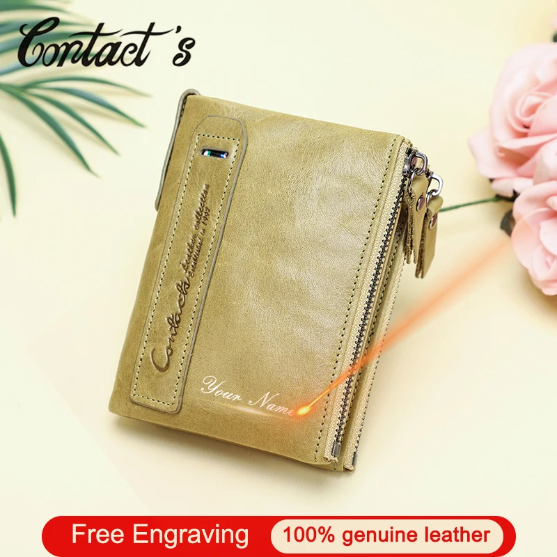 Women 100% Genuine Leather Wallets Small Coin Purse Mini Wallet With Zipper  Keychain Clutch Pouch Bag Pouch Key Card Holder - AliExpress