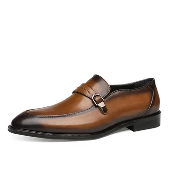 

Men Shoes Business Formal Wear Leather Shoes Men's Leather Genuine Leather Pointed Toe Style
