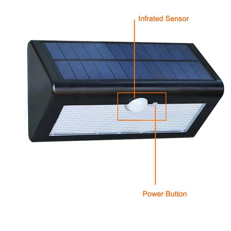 600Lm 38Led Outdoor Solar Wall Light Super Bright Garden Light Human Body Induction Wall Lamp Ip65 Waterproof Light Motion Senso