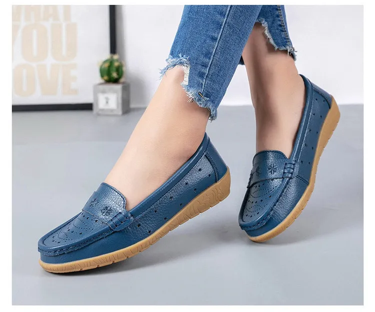 AH 203-New Cut Outs Summer Women's Flats Shoes Breathable Hole Woman Loafers-17