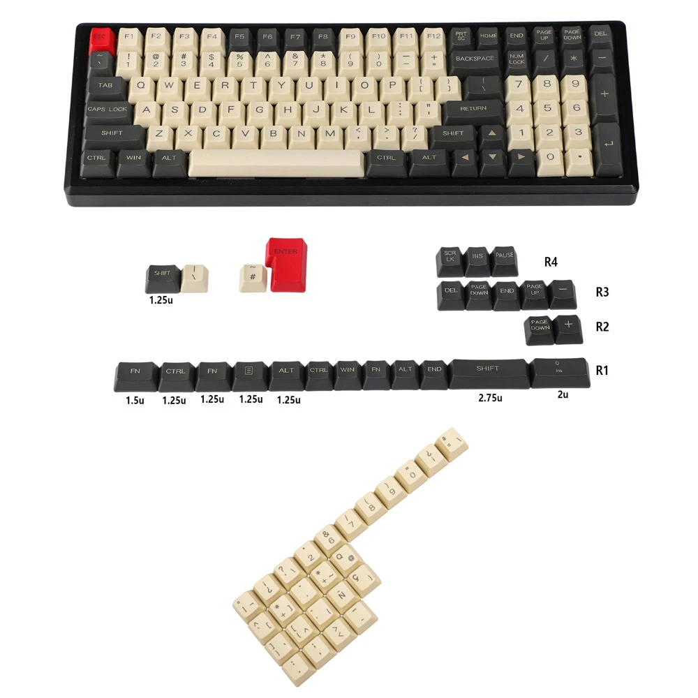 Ymdk-teclado Mecânico mx Gravado a Laser Italiano Espanha Alemanha Perfil Iso Espesso Pbt Keycap para Teclado Mecânico Ymd96 Kbd75 104 87 61 - Imagem 6