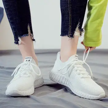 

Hot Selling Summer New Style Women's Outdoor Sneakers Comfortable Breathable Hollow Casual Shoes Sports Mesh Womans White Shoes