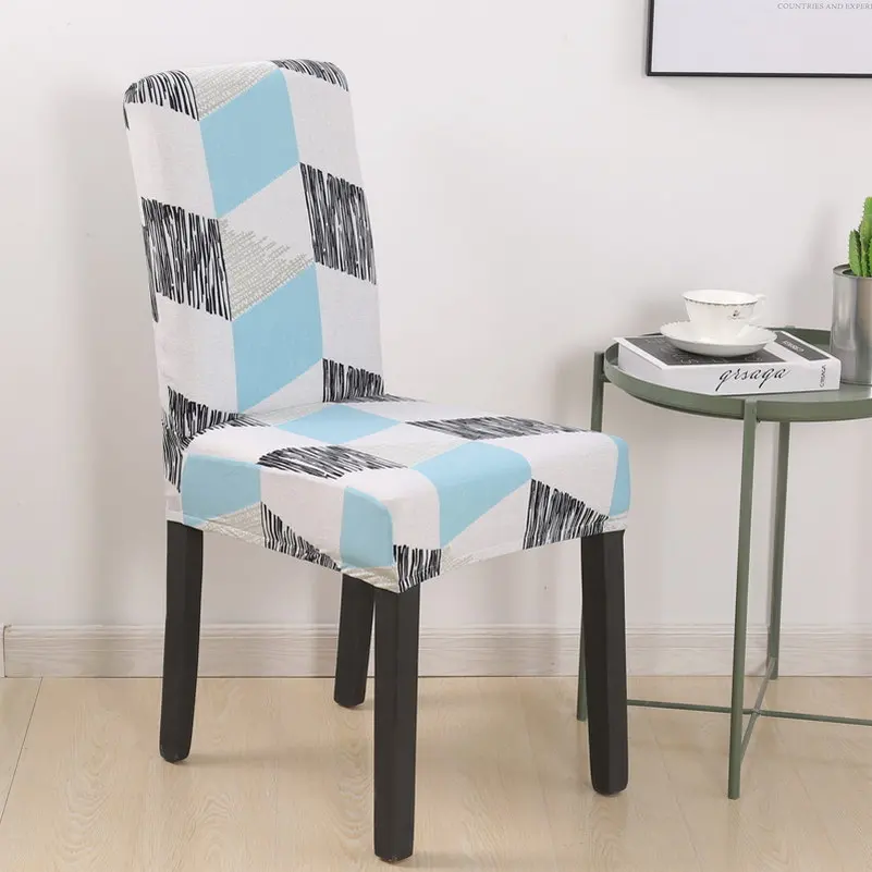 Современные эластичные чехлы на кресла с геометрическим принтом, сменные чехлы из спандекса для столовой, банкета, свадьбы - Цвет: Color 8