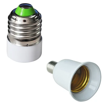 

2pcs Extend Base LED CFL Light Bulb Lamp Adapter Converter Screw Socket - E14 to E27 & E27 to E14