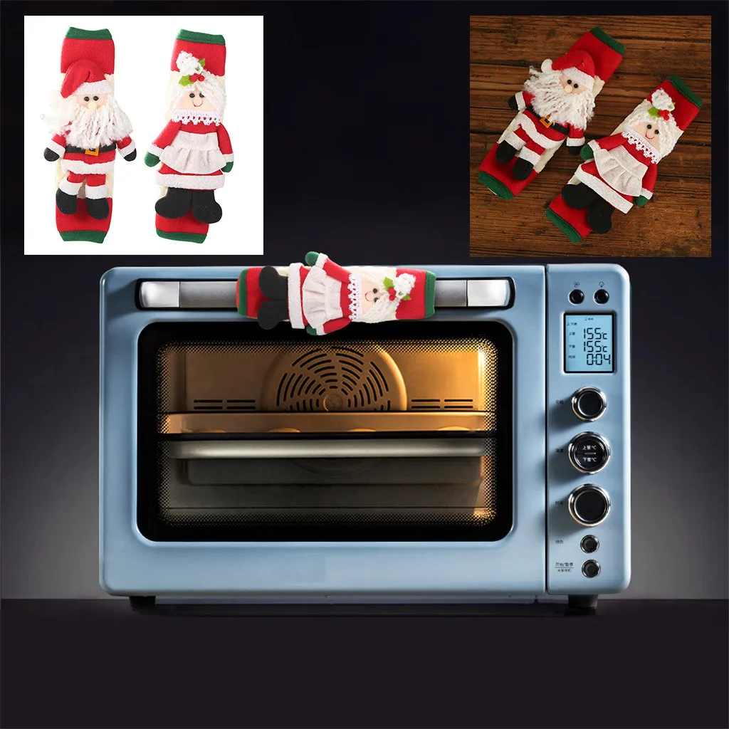 

Cartoon Stereo Santa Claus Microwave Oven Gloves For Kitchen Anti-scald Pot Clips Thicken Insulated Heat Oven Mitts