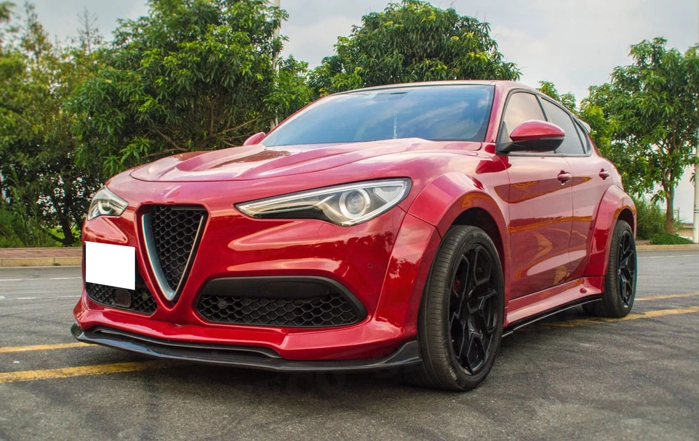 Боковые юбки для Alfa Romeo Stelvio 2017 2018 2019 фартуки из углеродного волокна/детской