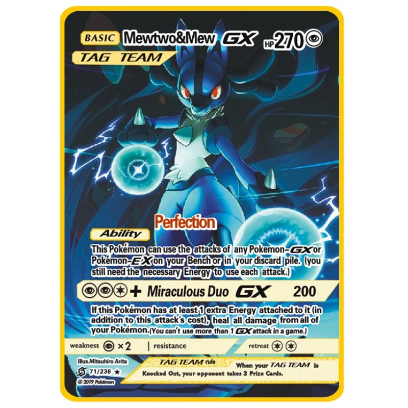 Карты Pokemon Pikachu VMAX GX EX Lucario Charizard Mew блестящие золотые карты серия игр детская