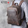 AETOO Retro head cowhide men's shoulder bag leather handmade computer backpack ► Photo 1/6