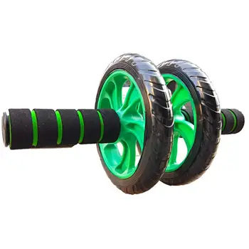 

Double-wheeled Abdominal Press Wheel Rollers Exercise Equipment for Home Gym Body Building Fitness with Hassock Health Massage