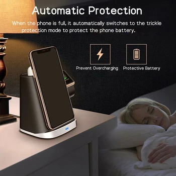 

Hot Smart Durable Office Portable Compact Accessory Wireless Charger Dock Travel Fast Charging Safe Stand Qi For Apple Watch