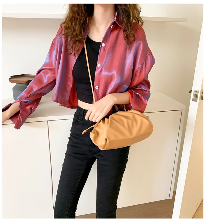 Women all-match vintage messenger bag hobos small women's cross body shoulder bag female casual style handbag d698w - Цвет: kaqi