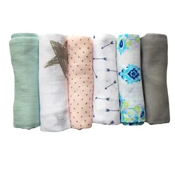 Baby Blankets Cotton Muslin Swaddle Newborn Gauze Wrap Receiving Blanket Kids Bath Towel Bibs 70*70 CM