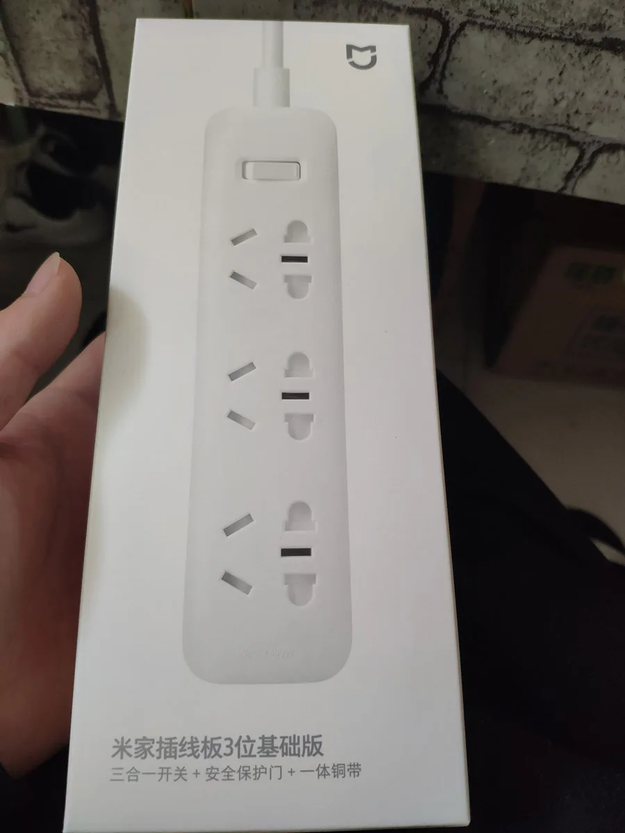 Original Xiaomi Mijia Power Strip 1.8m Cable 3 Extension Socket Power Converter Adapter Mi Electrical Socket Basic Version (25)